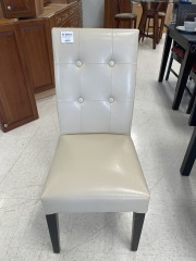 Beige Leather Dining Chair