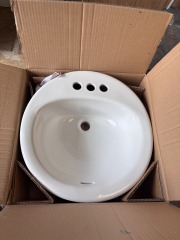 19 in Drop-In White Sink