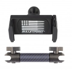 2035O4 | BULLETPOINT Carbon Fiber\/Kevlar Arm and Universal Phone Mount Holder Combo (Base Not Included)