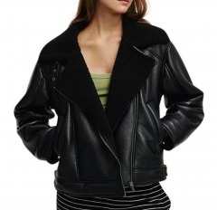 2060P5 | COTTON-ON Dakota Faux Leather Aviator Jacket | L\/XL