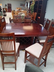 High Table & 8 Chairs