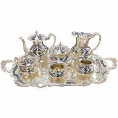 7 Pc Ascot Sheffield Silver-plate Service