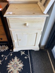 White Distressed End Table