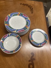 Vintage Sango Flair Joan Luntz Dishware (Set of 12)
