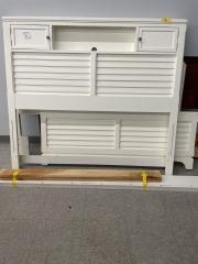 Full White Louvered Bed