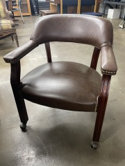 Brown Studded Office Chair