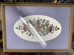 Vintage Purple Flower Arrangement Framed Art