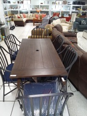 Patio High Table & 6 Chairs