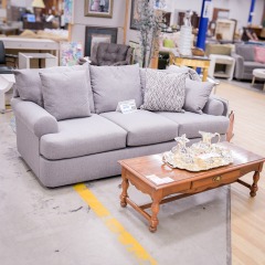 Stone & Leigh Light Grey 3 Cushion Sofa