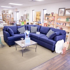 Stone & Leigh Navy Blue Sectional Sofa
