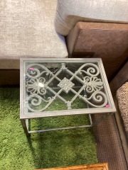 Glass Top Side Table
