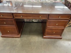 Bombay Glass Top Executive Desk