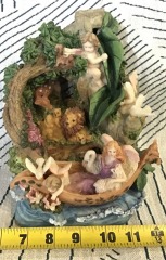 Classic Treasures Musical Angel Cherubs & Animals Holiday Water Fountain