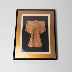 Kimono Furisode Coral Brocade by Anne Sherwin