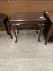 Cherry Curved Leg End Table