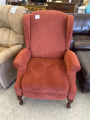 Red Wingback Recliner