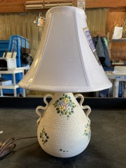 Vintage Marsala Florio Italy Pottery Jug Lamp