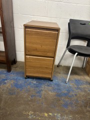 Rolling Two Drawer Filing Cabinet