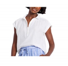 2789R11 | BEACH LUNCH LOUNGE Jacie Tie Front Blouse | Large