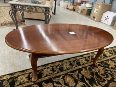 Oval Wooden Coffee Table