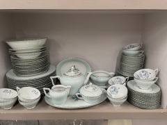 Royal Tettau Dawn Rose Blue Fine China (Set of 88)