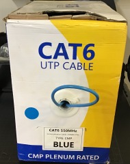 CAT6 Cable 1000FT UTP Solid Network Ethernet Bulk Wire RJ45 Lan Blue