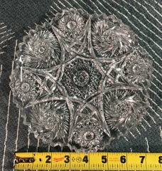 Antique American Brilliant Period (ABP) Cut Glass Crystal Dish \u2013 8\u201d Long