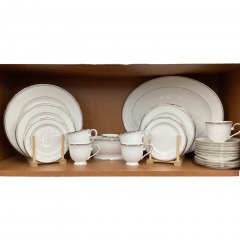 37pc Lenox Pearl Platinum China