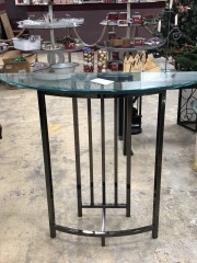 Art Deco Glass Top\/ Metal frame sofa table