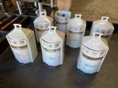 Antique German Iridescent Lustreware Cannister Set