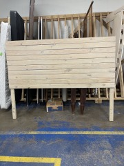 Solid Wood Light Wash King Headboard