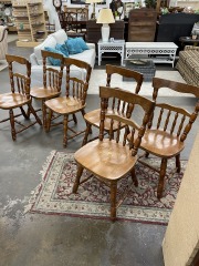 Vintage Sturdy Pirate Style Dining Chairs (set of 6)