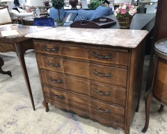 French Provincial Marble Top Dresser