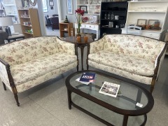 Antique Floral Love seat