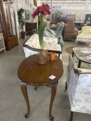 Tall Oval End Table