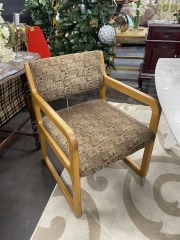 Vintage Modular Upholstered Wood Chairs (Each)