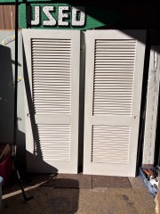 29 15\/16 x 79 1\/8 White Sliding Closet Door