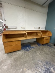 Mega Triple Secretary Desk with Drawers