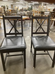 Black Crossback Dining Chairs (Each)