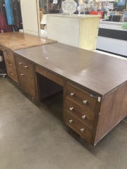 Dark Laminate Wood MCM Desk