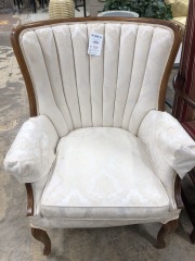 White Clamshell Armchair