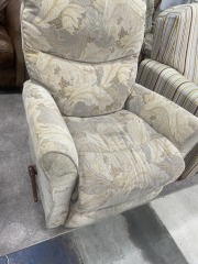 LaZBoy Beige Floral Rocker\/Recliner