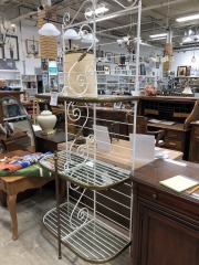 White\/Gold 3-tier Bakers Rack