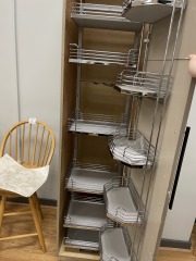 Grey custom pantry cabinet