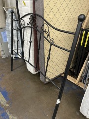 Ornate Queen Metal Headboard (Adjustable Height)