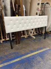 White Pleather King Headboard