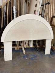 Cream Laminate 80's Deco Full\/Queen Headboard