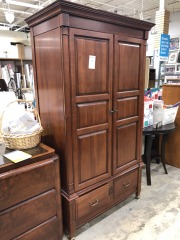 Tall Dark Wood Renaissance armoire