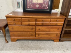 Pine 6 Drawer Dresser
