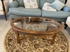 Glass Oval Coffee Table